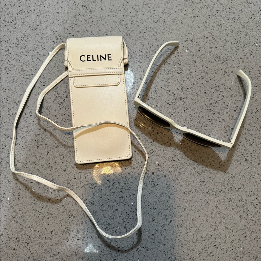 CELINE SUNGLASSES. WHITE SUNGLASSES. GREAT CONDITION - Picture 7 of 7